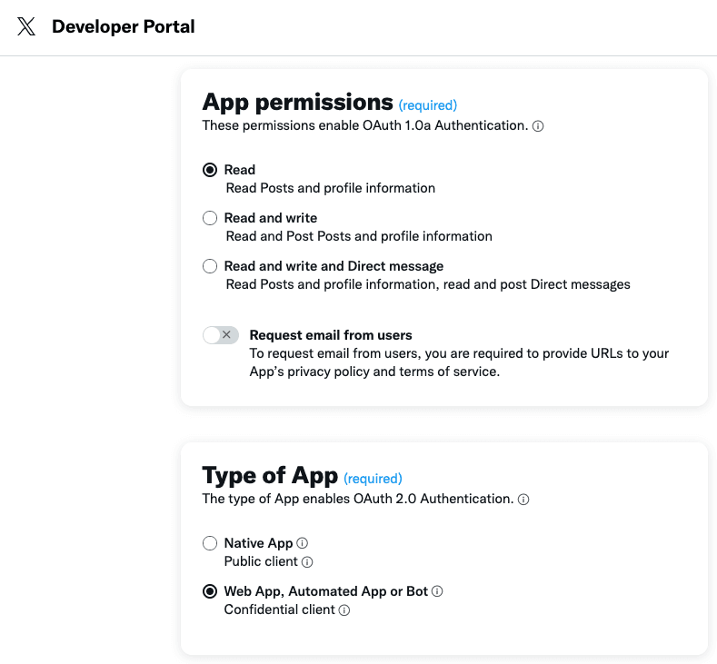 X Developer Portal Dashboard